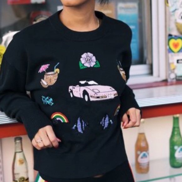 Wildfox Miami Patch Barbie Corvette Pullover - Picture 3 of 7